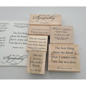 Stampin Up '04 set 6 Brighter Tomorrow Sympathy Hope Card Making Junk Journaling